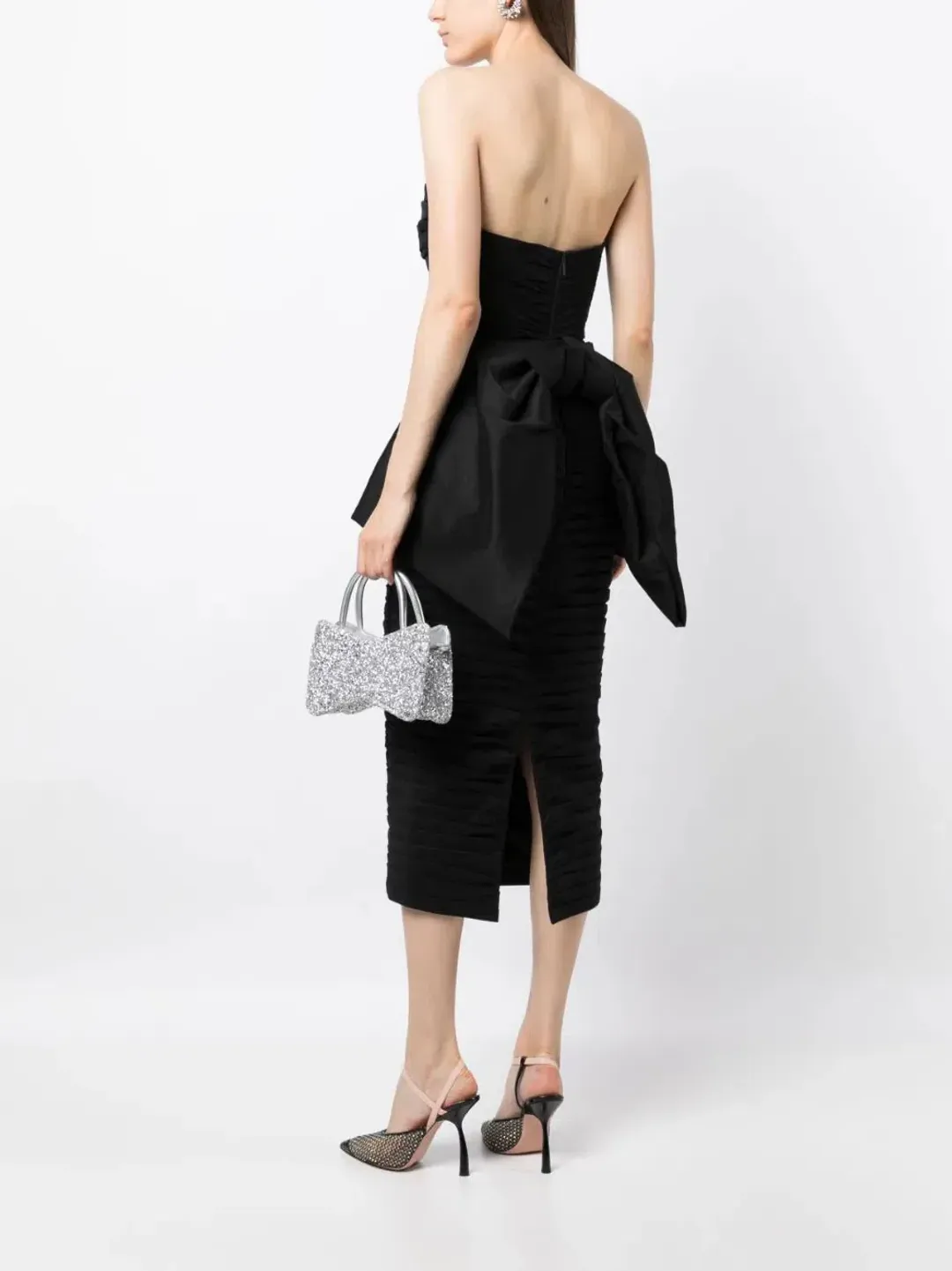 Rachel Gilbert Marji Midi Dress Black Size 10 for rent on The Volte - main image