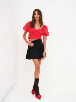 For Love and Lemons Hannah Crop Top Red Rose Size XS / AU 6 for rent on The Volte - image 1