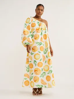 Ambra Maddalena Ophelia Dress In Orange Size 10  for rent on The Volte - image 3