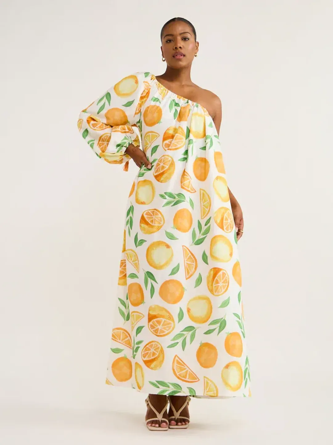 Ambra Maddalena Ophelia Dress In Orange Size 10  for rent on The Volte - main image