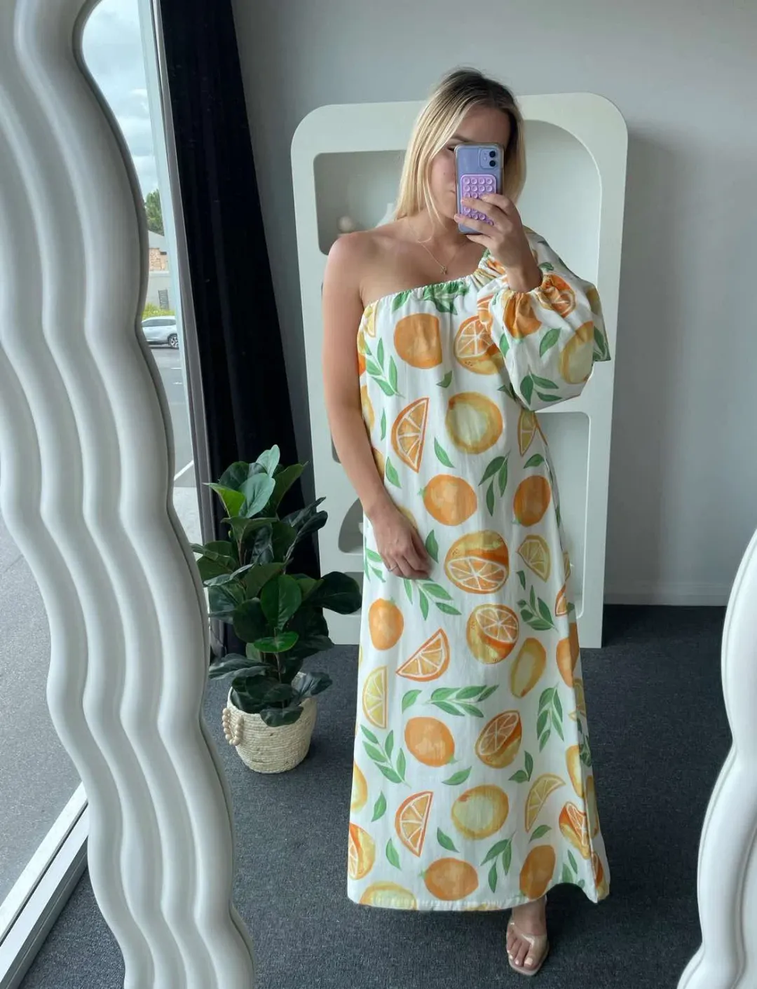 Ambra Maddalena Ophelia Dress In Orange Size 10  for rent on The Volte - main image