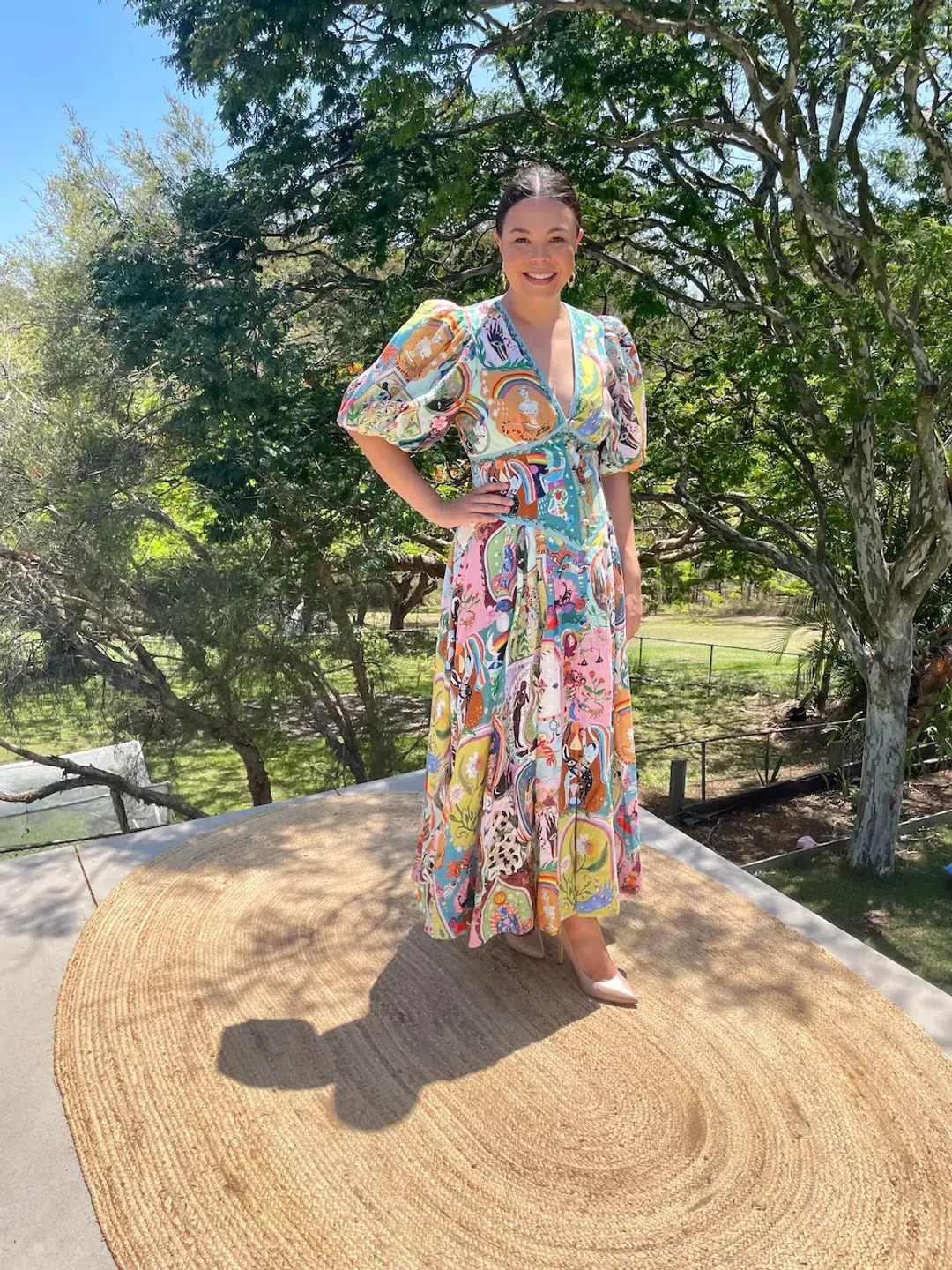 Alemais Evergreen Midi Dress Multi Size 10 for rent on The Volte - main image