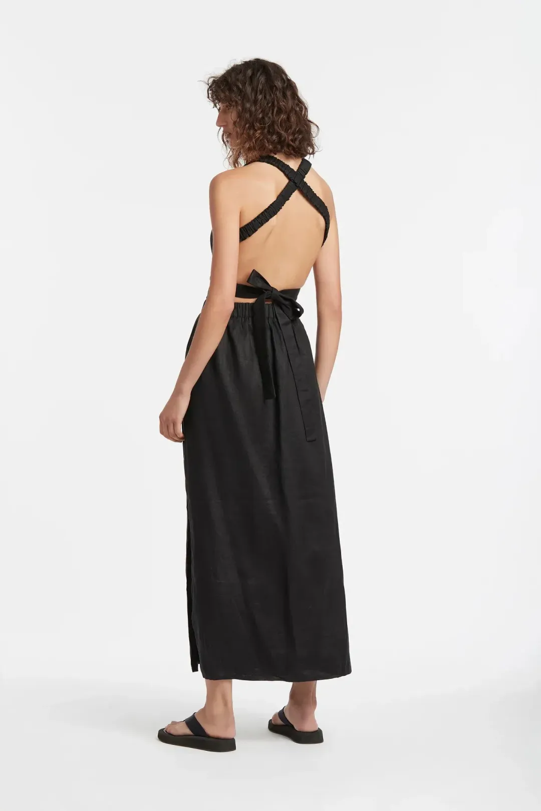 Sir the Label Vilma Cross Back Gown Black Size 1 / AU 8 for rent on The Volte - main image