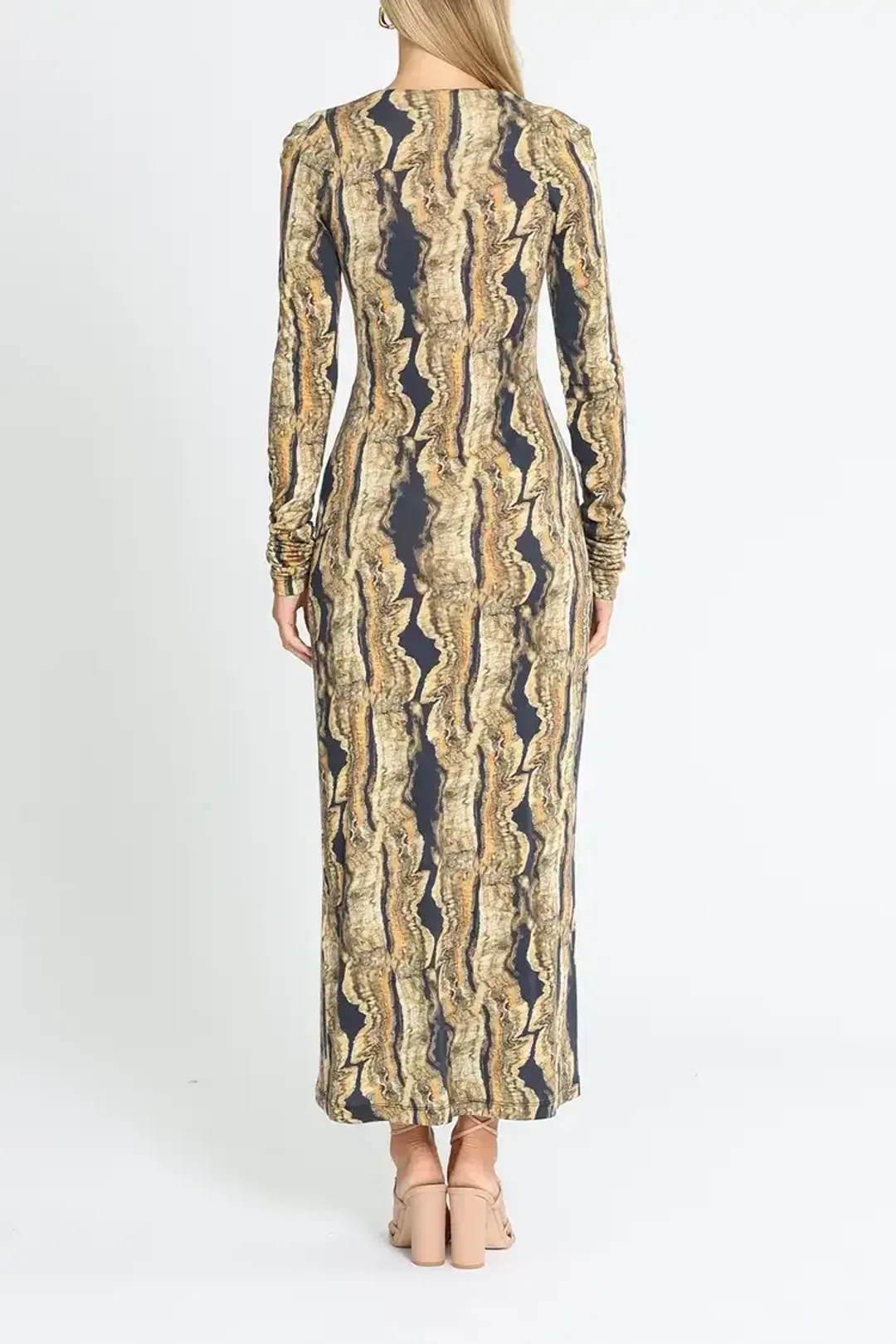 KITX Psychedelic Dress in Black Print Size 6 for rent on The Volte - main image