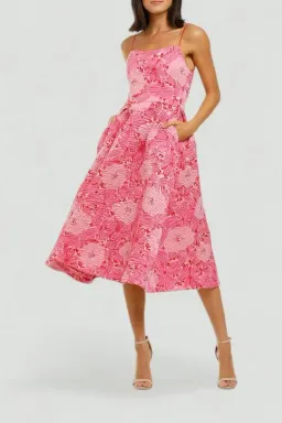 Love Honor Alexia Midi in Pink Floral Size 6 for rent on The Volte - image 2