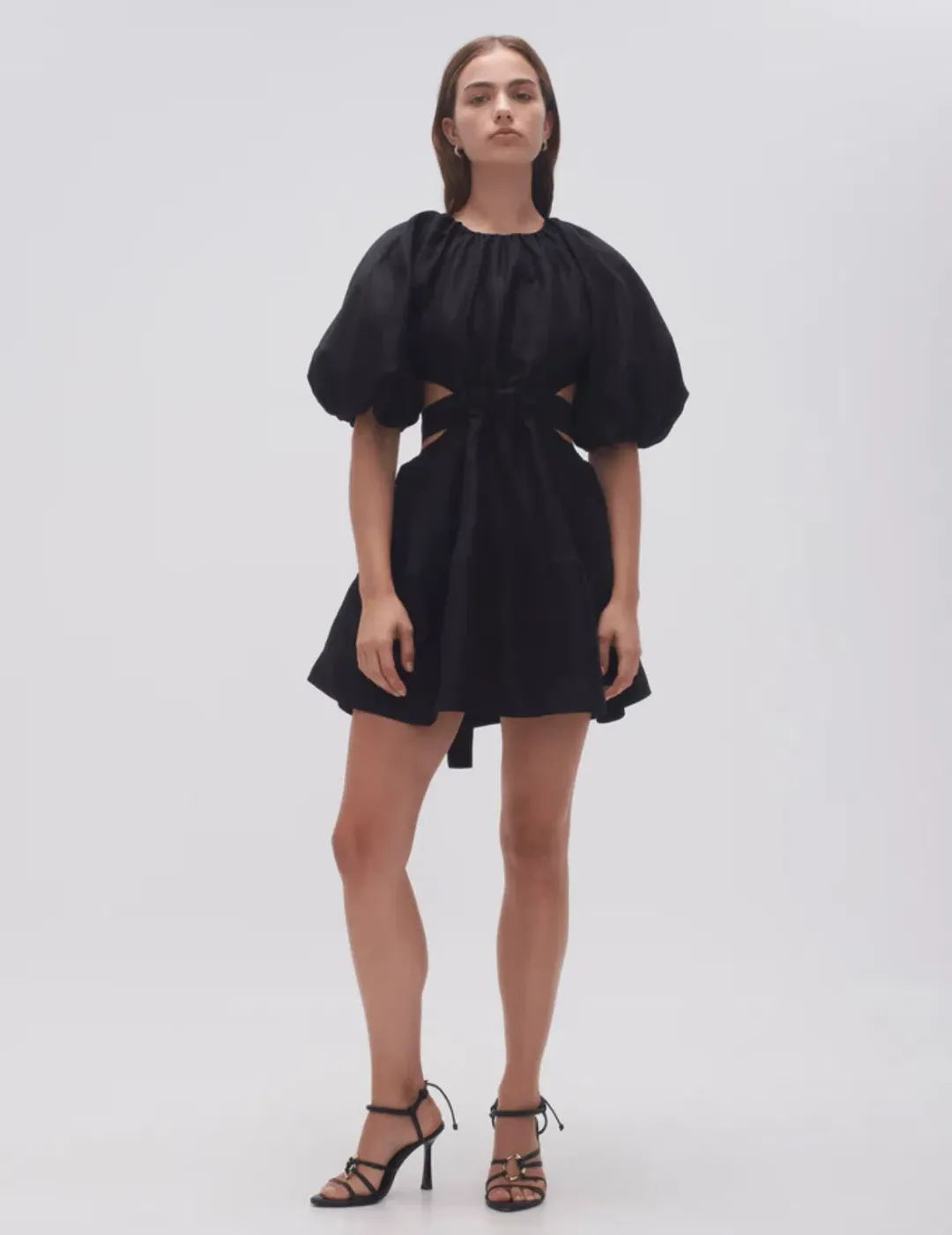 AJE Mimosa Cut Out Mini Dress Black Size 10  for rent on The Volte - main image