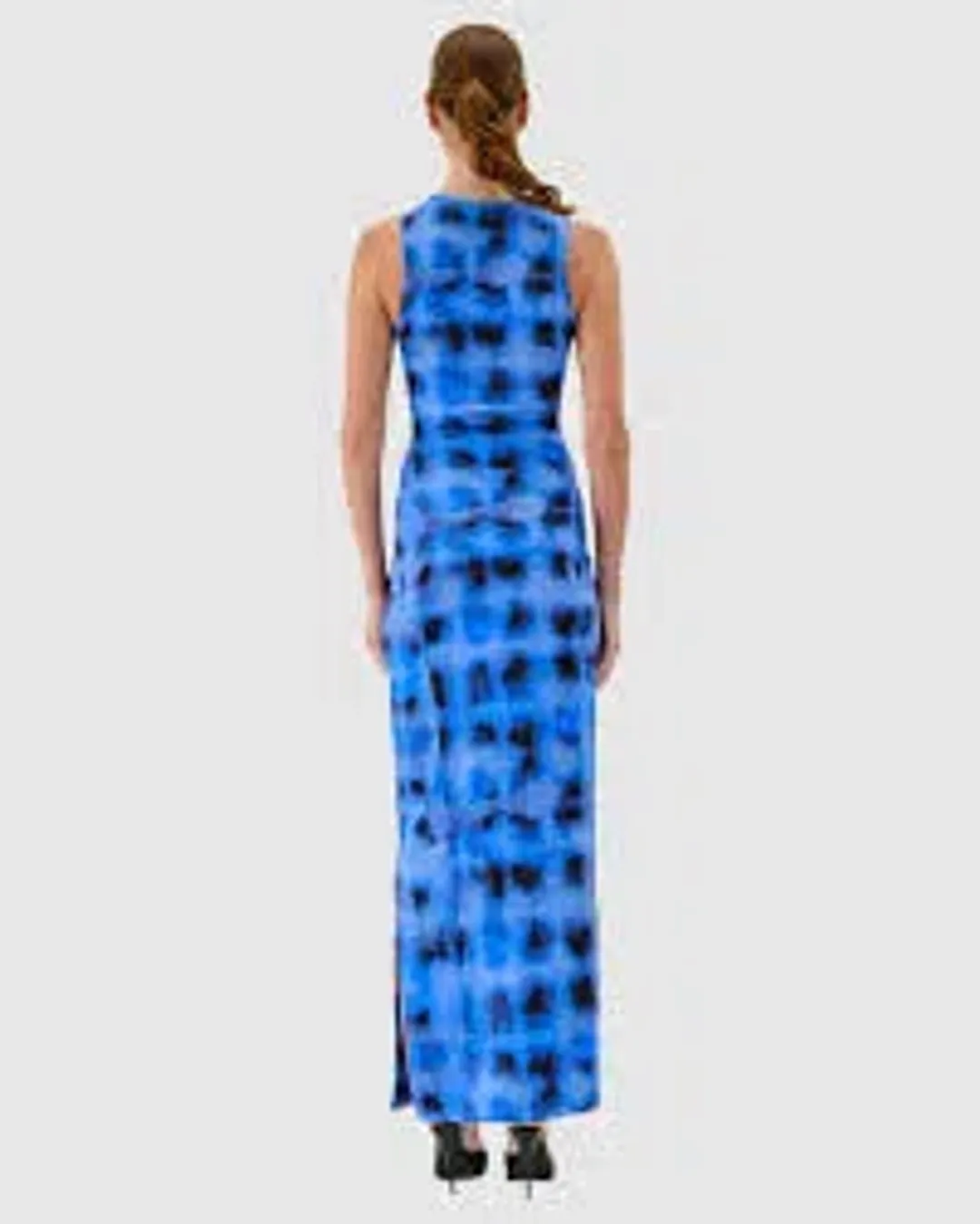 Suboo Shibori Twist Front Maxi Dress Blue Size XS/6 for rent on The Volte - main image