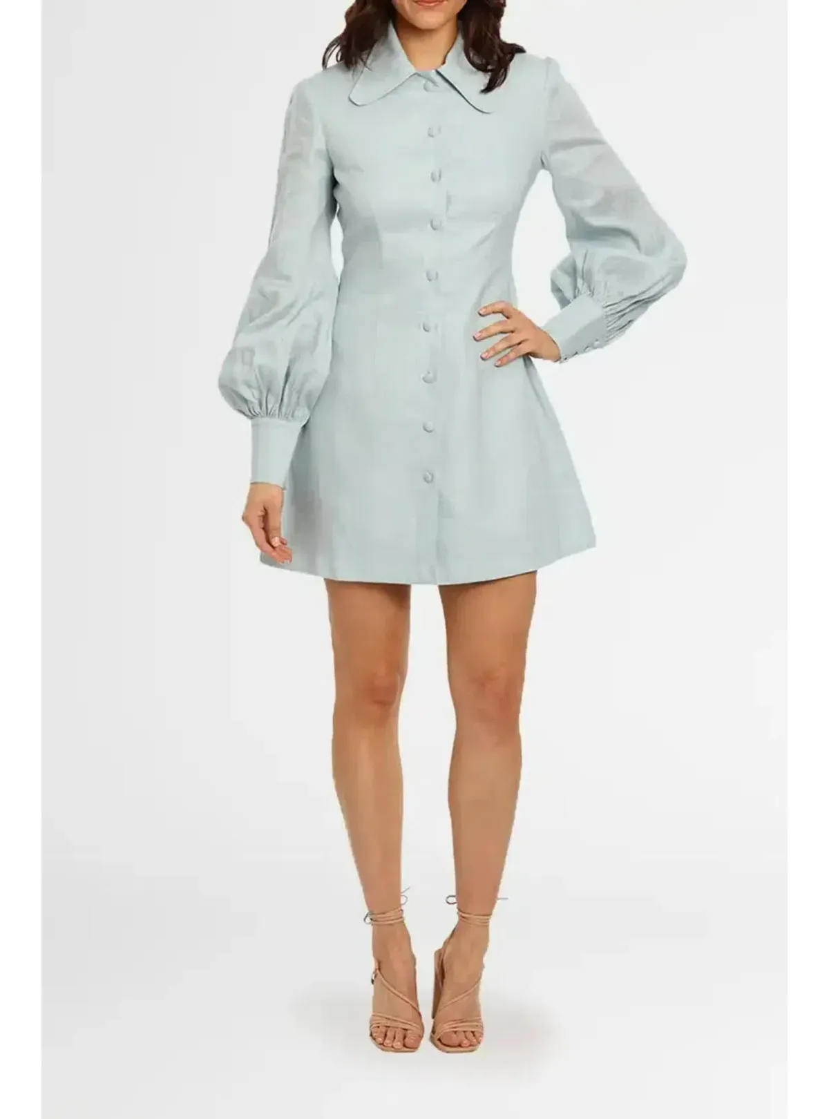 Leo Lin Luminous Mini Dress in Air Size AU 12 for rent on The Volte - main image
