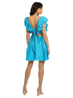 Leo Lin Azure Mini Dress in Blue Size AU 12 for rent on The Volte - image 3