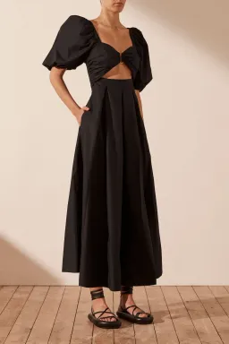 Shona Joy Mareva Midi Dress Black Size AU 12 for rent on The Volte - image 3