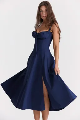 House Of CB Carmen Midi Navy Size M / AU 10 for rent on The Volte - image 4