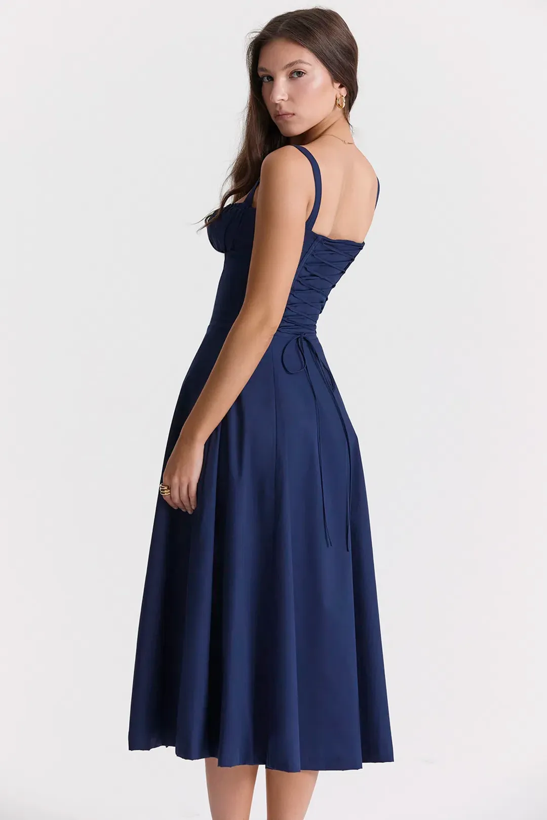 House Of CB Carmen Midi Navy Size M / AU 10 for rent on The Volte - main image
