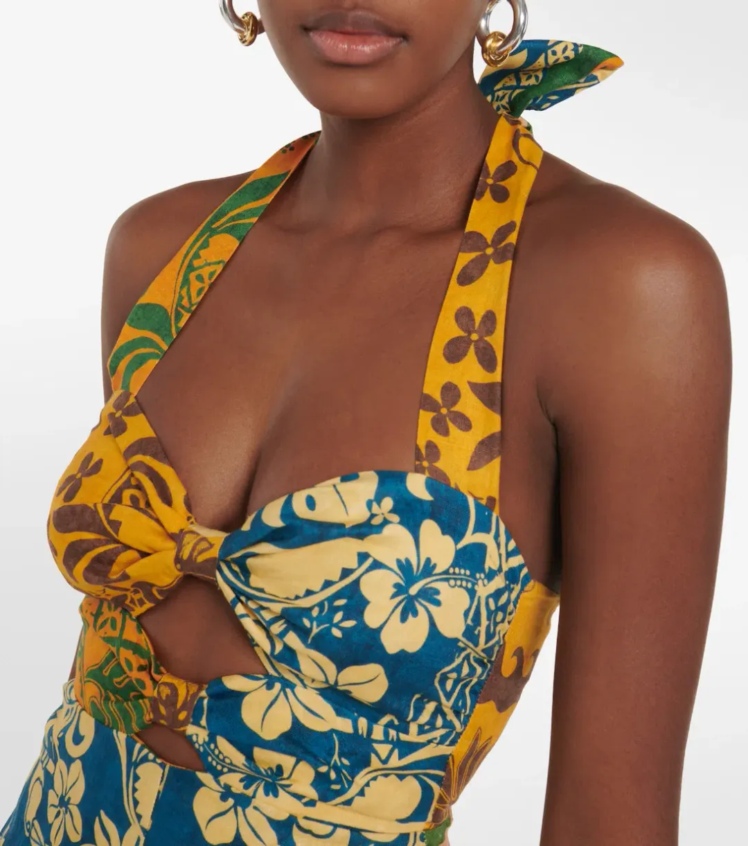 Alemais Archie Midi Dress Printed Size AU 6  for rent on The Volte - main image