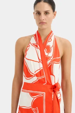 Sir the Label Ramona Wrap Halter Mini Mariposa Lily Size 1 / AU 8 for rent on The Volte - image 4
