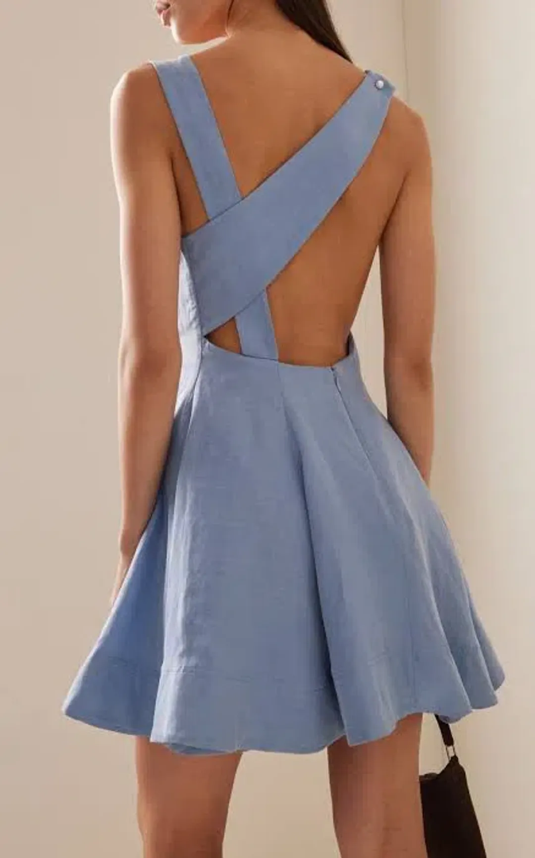 Aje Liberty Asym Mini Dress Blue Size AU 8 for rent on The Volte - main image