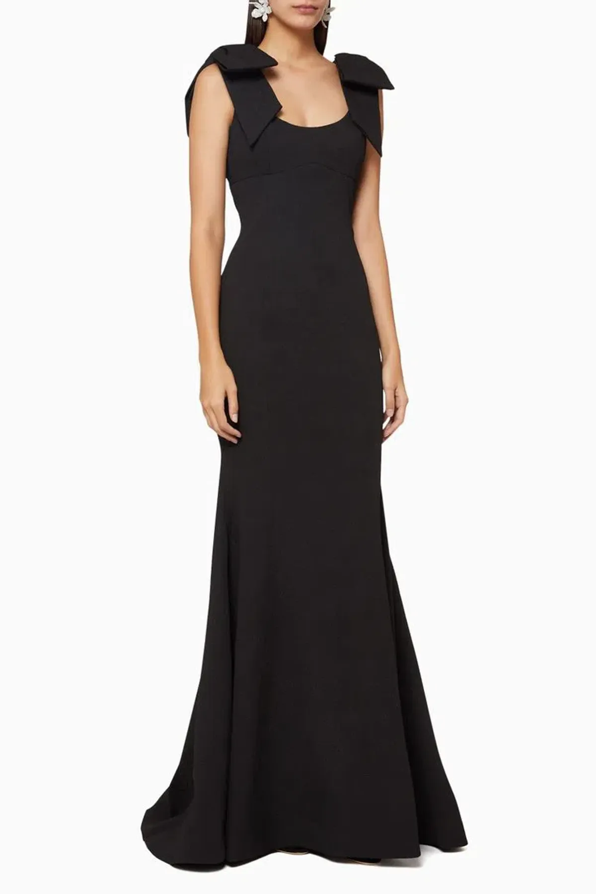 Rebecca Vallance Martini Bow Gown Black Size 10  for rent on The Volte - main image