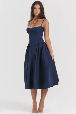 House of CB Samaria Corset Sundress Navy Size M / AU 10 for rent on The Volte - image 4