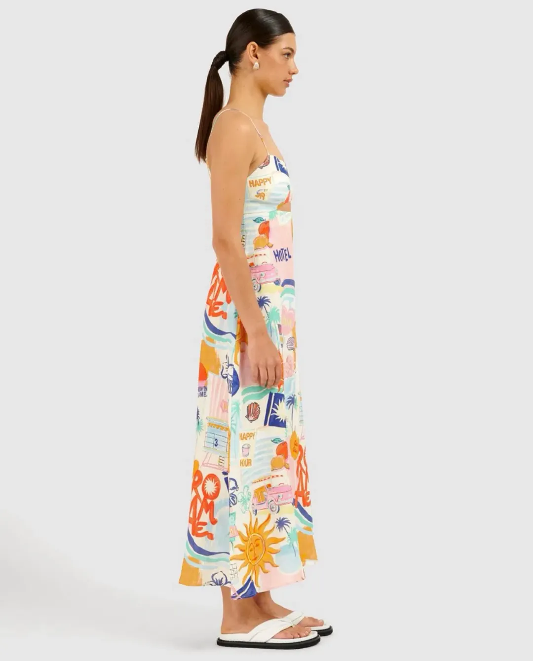Roame Isla Dress Multi Size 1 / AU 8 for rent on The Volte - main image
