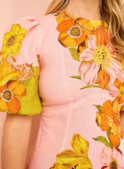 Alemais Silas Midi Dress in Multi Floral Size 12 for rent on The Volte - image 2