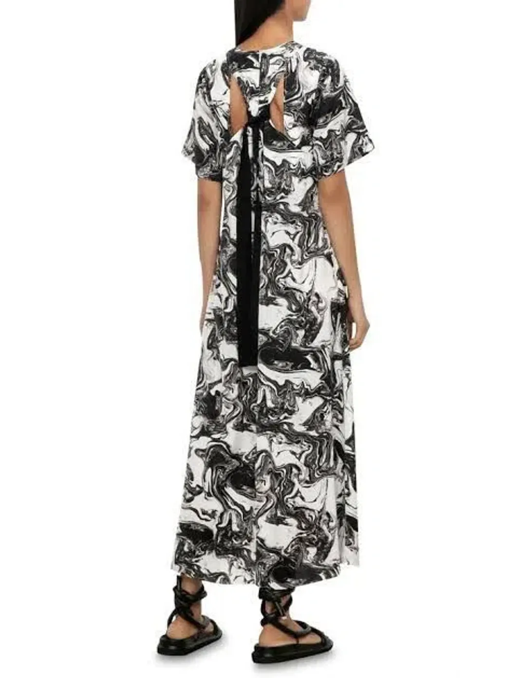 Veronika Maine Marble Midi Dress Print Size 16 for rent on The Volte - main image