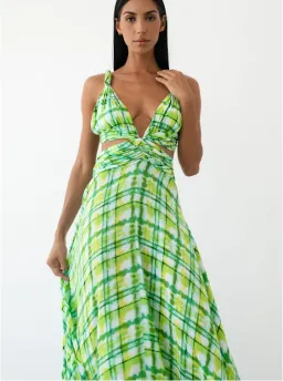 Le Salty Label Skylar Gown Green Multi Size M / AU 10 / medium for rent on The Volte - image 5