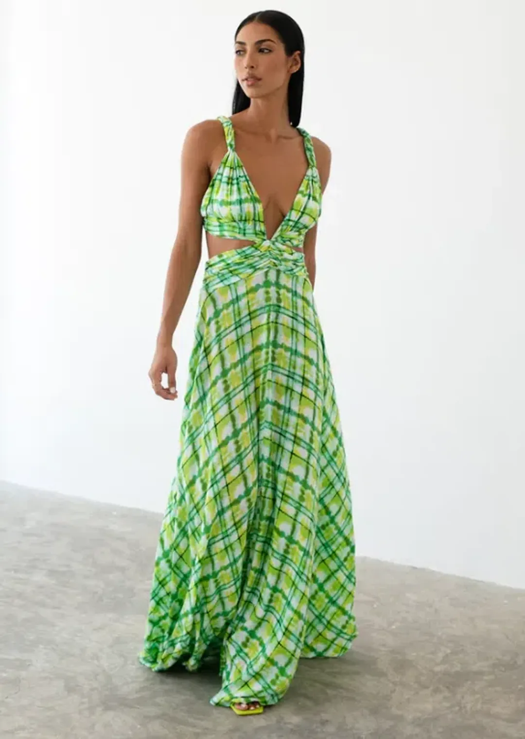 Le Salty Label Skylar Gown Green Multi Size M / AU 10 / medium for rent on The Volte - main image