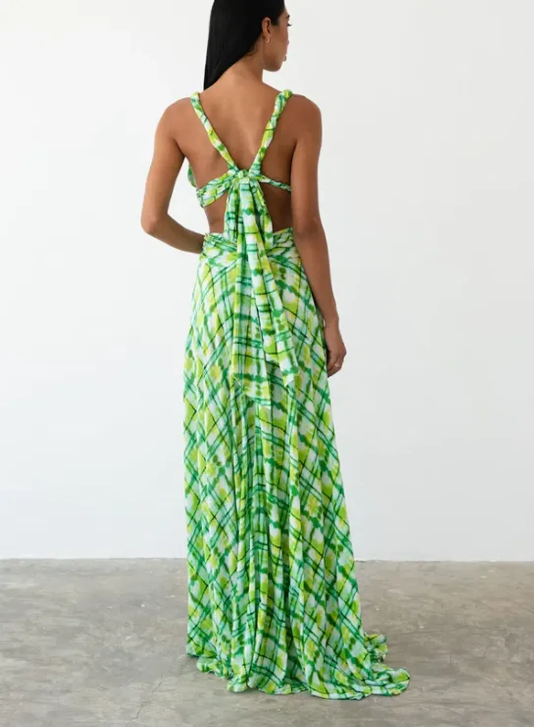Le Salty Label Skylar Gown Green Multi Size M / AU 10 / medium for rent on The Volte - main image
