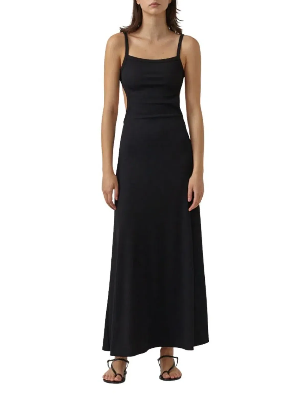 Christopher Esber Backless Wire Back Dress Black Size 12  for rent on The Volte - main image
