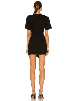 Christopher Esber Ruched Multi Tie Mini Dress Black Size 6 for rent on The Volte - image 2