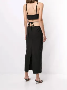 Christopher Esber Cross Bandeau Tie Dress Black Size 12 for rent on The Volte - image 2