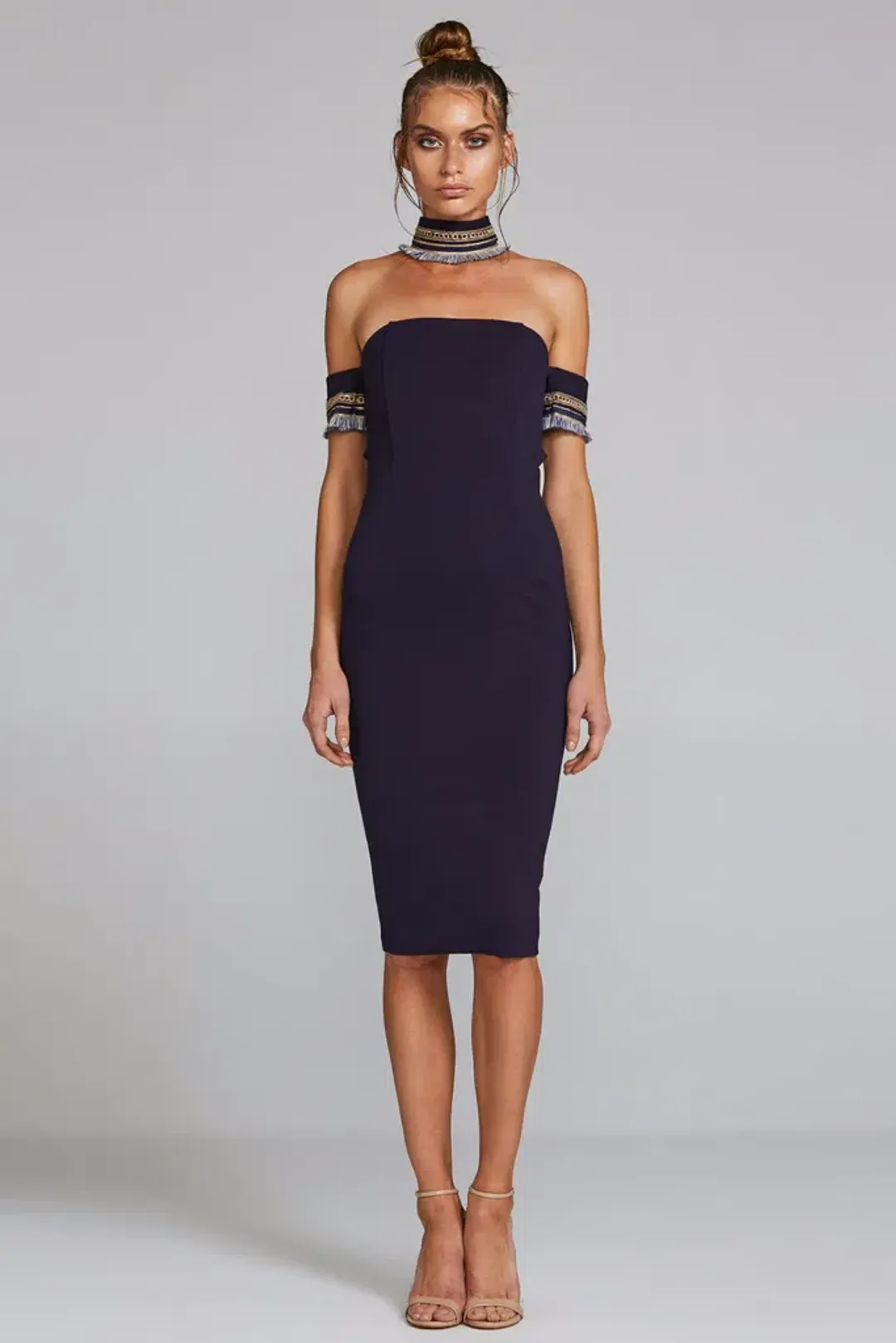 Eliya the Label Amrah Dress Navy Size  for rent on The Volte - main image