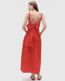 Oroton Poppy Tie Back Sundress Red Size 8 for rent on The Volte - image 3