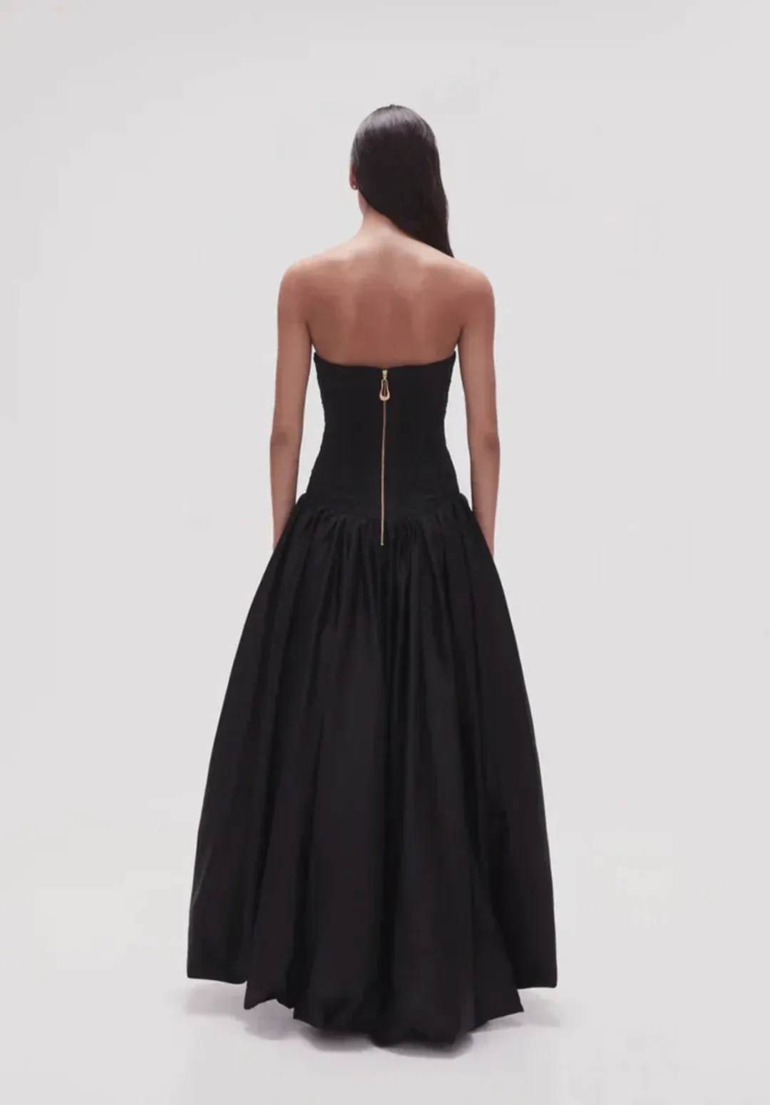 Aje Violette Bubble Hem Maxi Dress Black Size 12 for rent on The Volte - main image