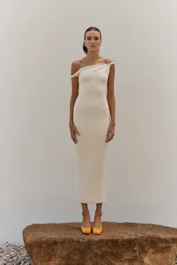 Johansen The Long Poppy Maxi Dress Cream Size M/Au 10 for rent on The Volte - image 1