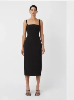 Camilla And Marc  Ilona Midi Dress Black Size 12 for rent on The Volte - image 1