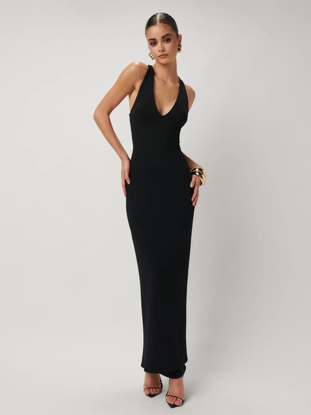 Effie Kats Eiza Gown Black Size 10 for rent on The Volte - main image