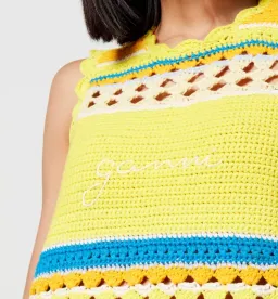 Ganni x Coggles Crocheted Mini Dress Multi Size S / AU 8 for rent on The Volte - image 4