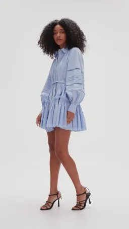 Aje Elodie Ladder Trim Mini Dress Blue Size 8 for rent on The Volte - image 2