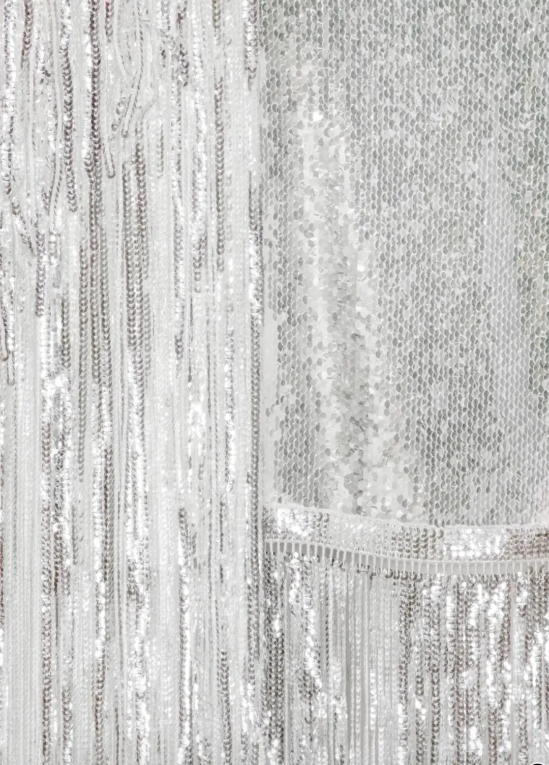 Rotate Sequins Mini Fringe Dress Silver Size 8 for rent on The Volte - main image