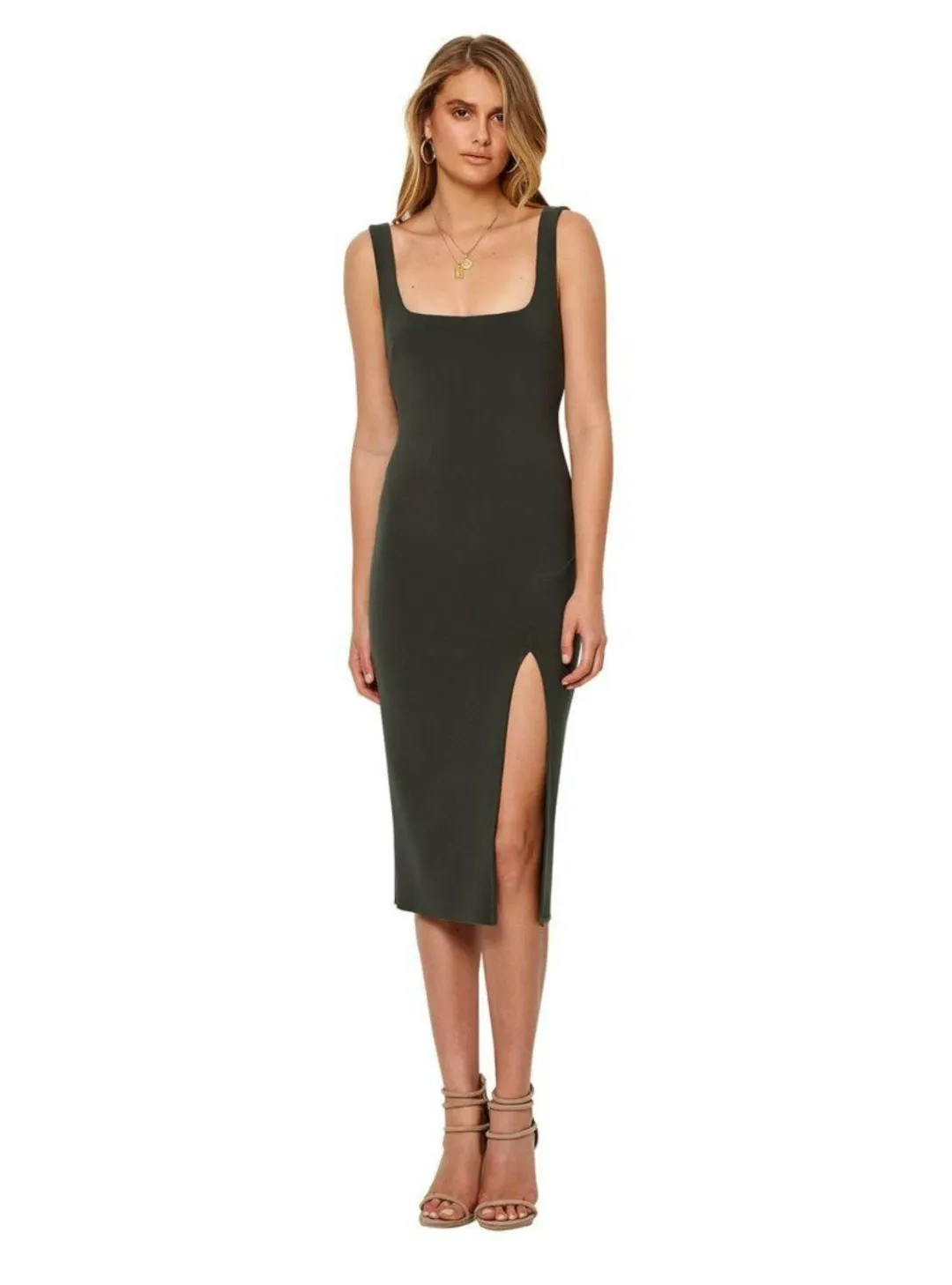 Bec & Bridge C'est Cool Dress Khaki Size AU 8 for rent on The Volte - main image