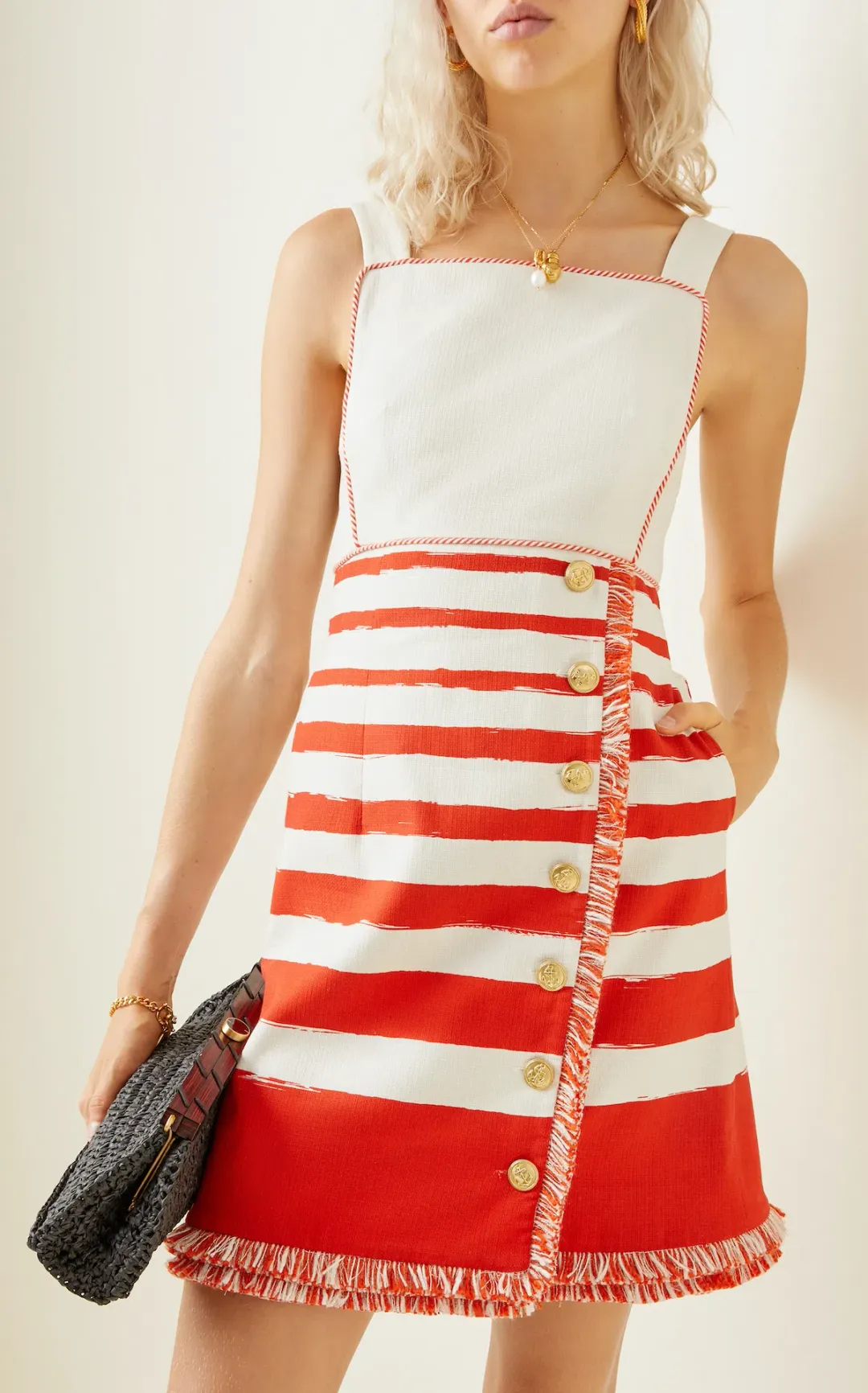 Zimmermann Postcard Striped Cotton Mini Dress Print Size 1/AU 10 for rent on The Volte - main image