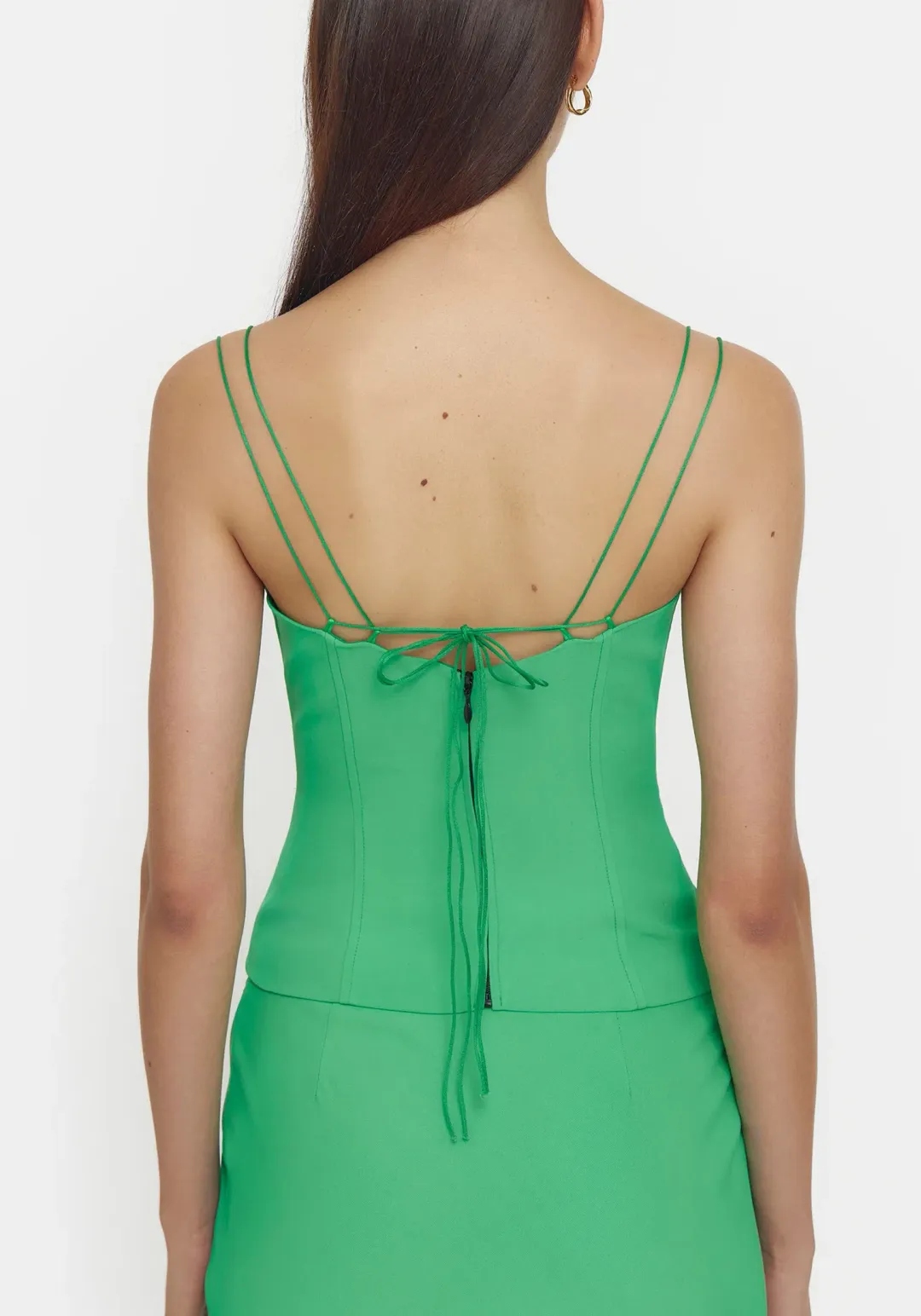 Viktoria + Woods Saxophone Top and Hillcrest Skirt Set Kelly Green Size 0 / AU 6 for rent on The Volte - main image