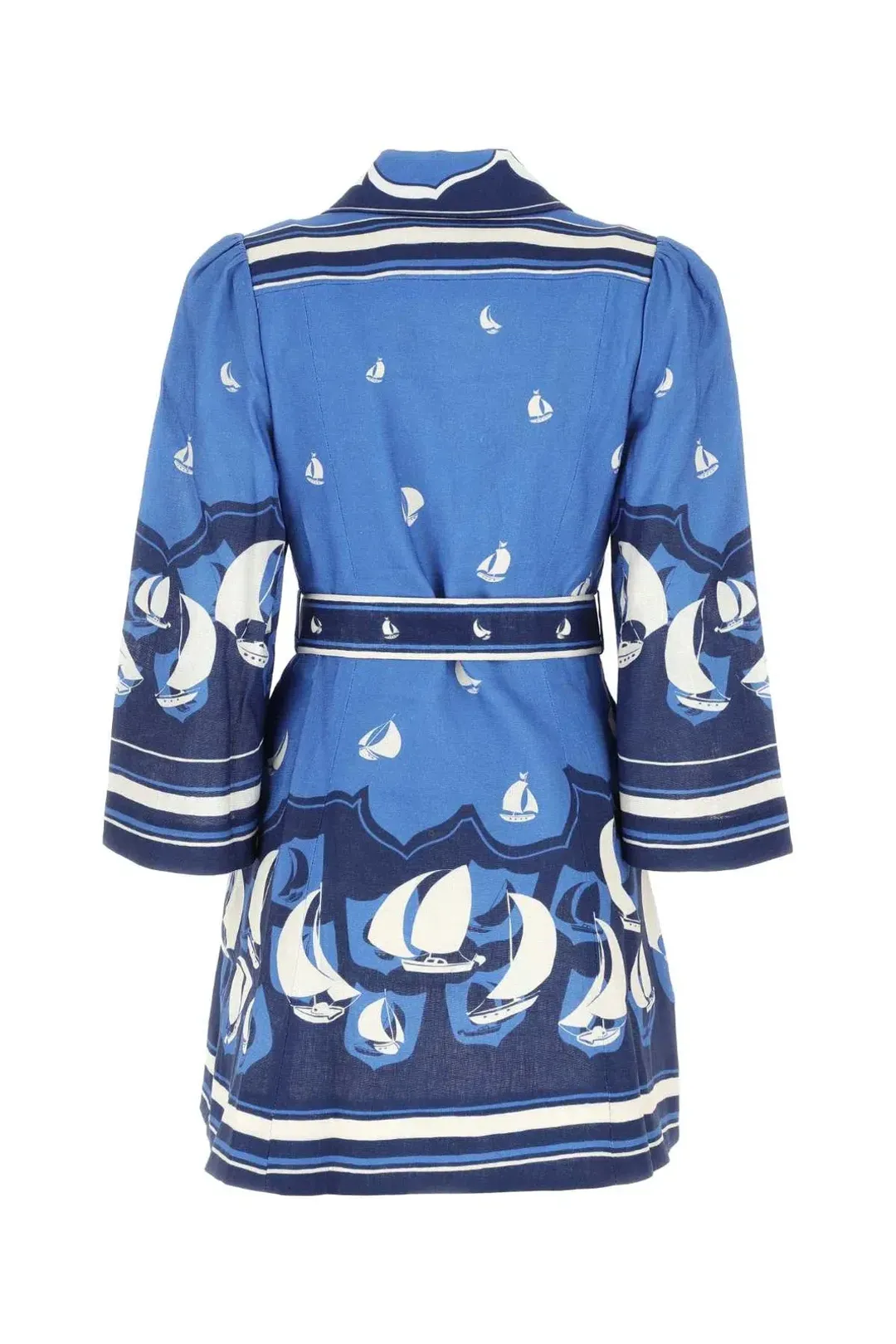 Zimmermann High Tide Mini Shirtdress Blue Sailboats Size 0/AU 8 for rent on The Volte - main image