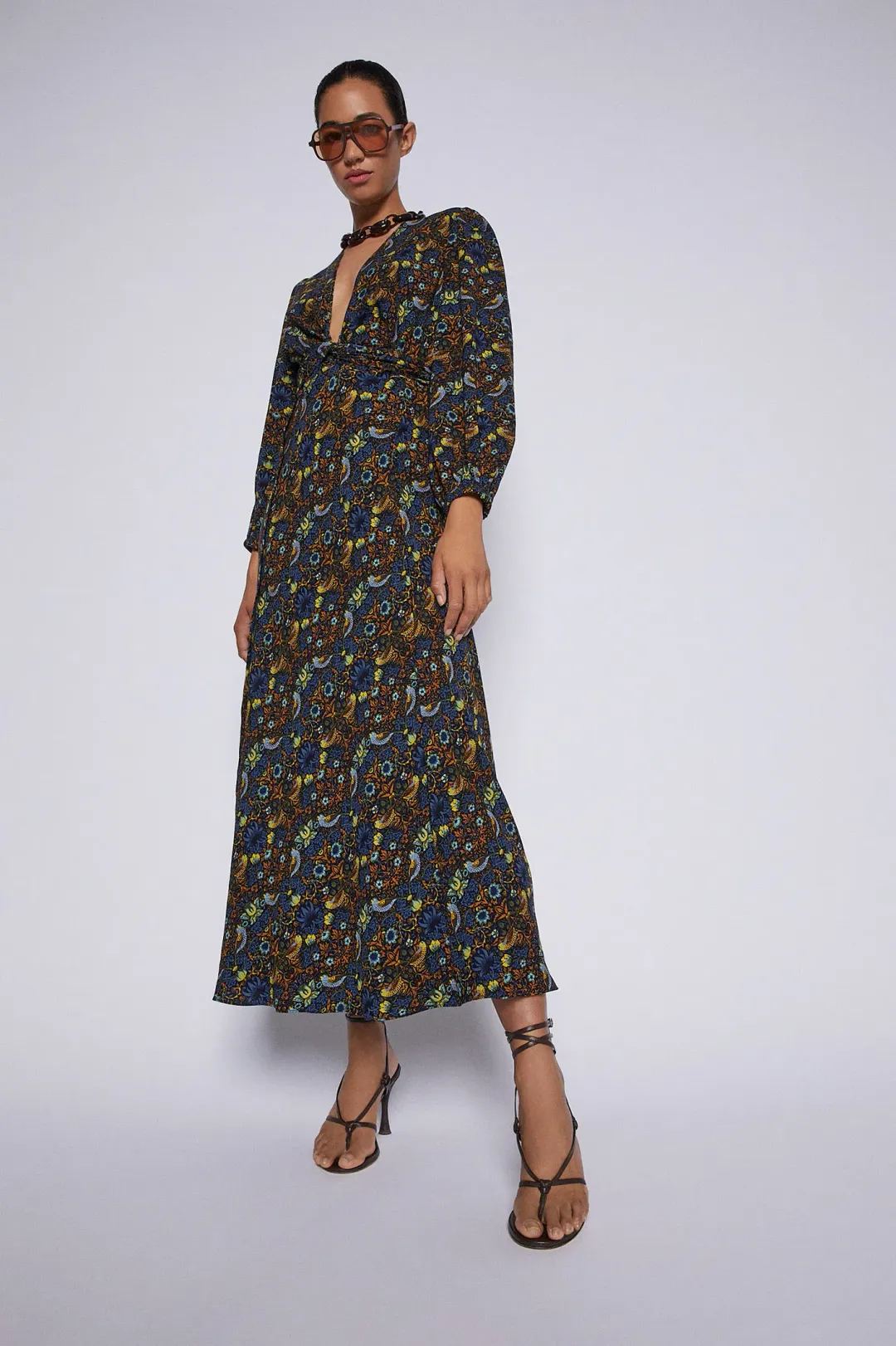 Scanlan Theodore Finch Maxi Dress Print Size 10 for rent on The Volte - main image