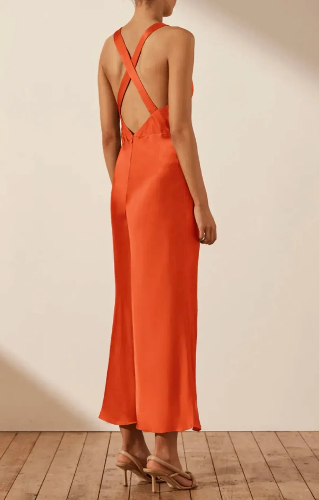Shona Joy Milo Dress Orange Size 8  for rent on The Volte - main image