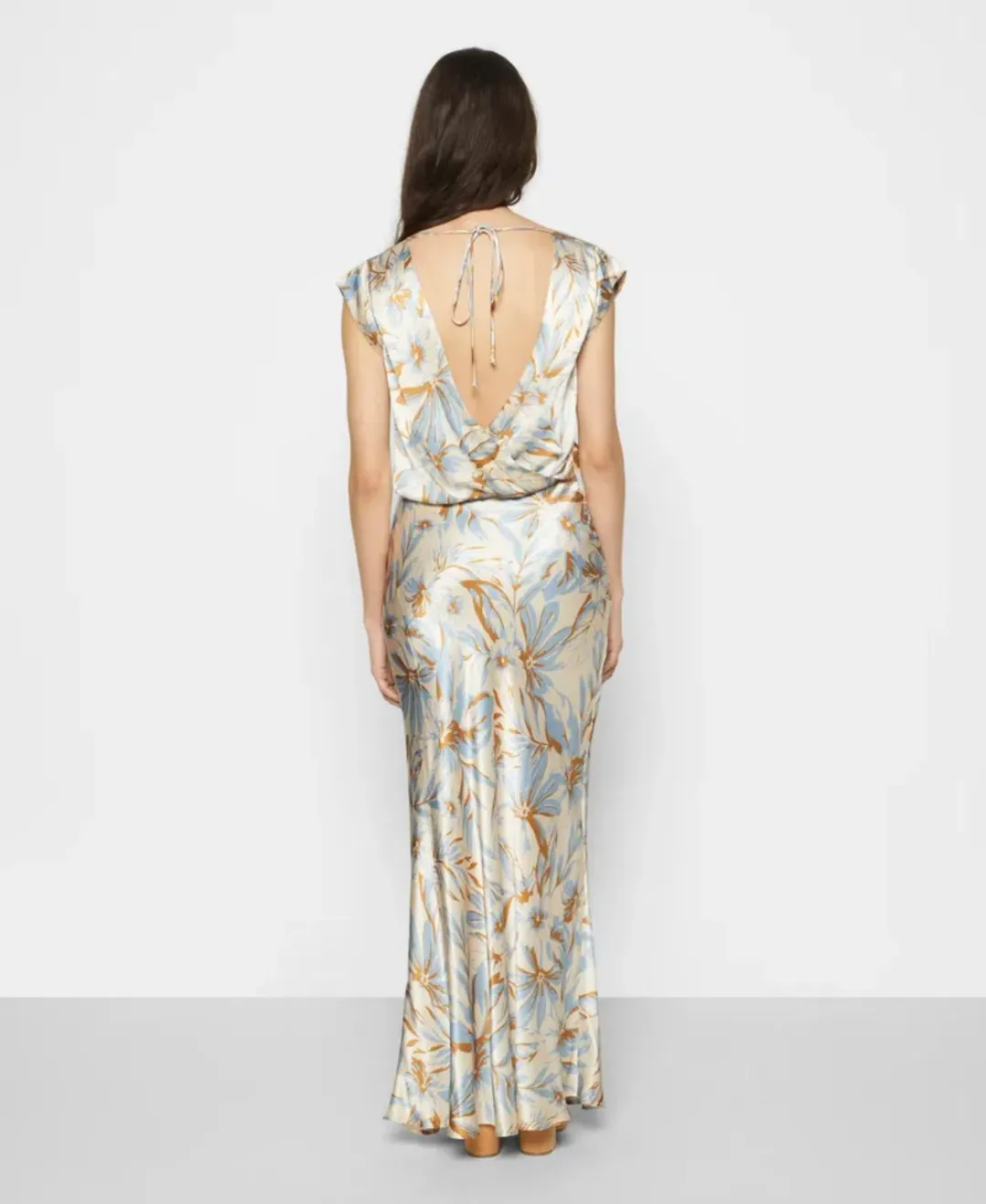 Bec & Bridge Stella Maxi Dress Blue Size 8  for rent on The Volte - main image