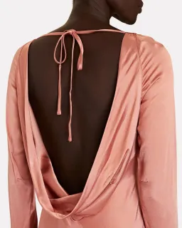 Shona Joy Eloise Backless Dress in Dust Pink Size 8  for rent on The Volte - image 2