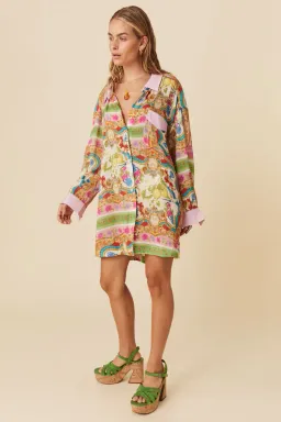 Spell Maddelena Shirt in Mosaic Size XS / AU 6 for rent on The Volte - image 1