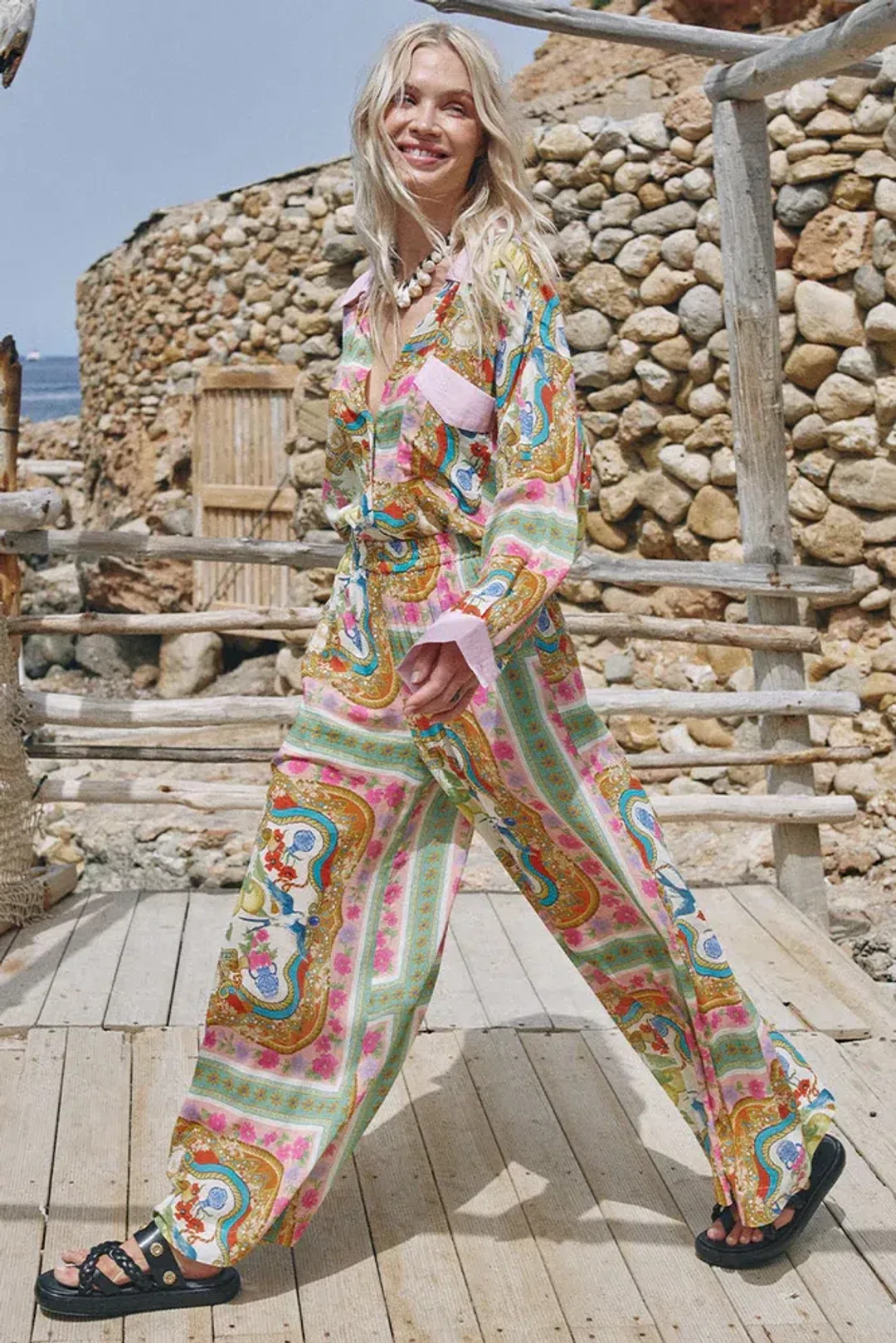 Spell Maddelena Pant Multi Size XS / AU 6 for rent on The Volte - main image