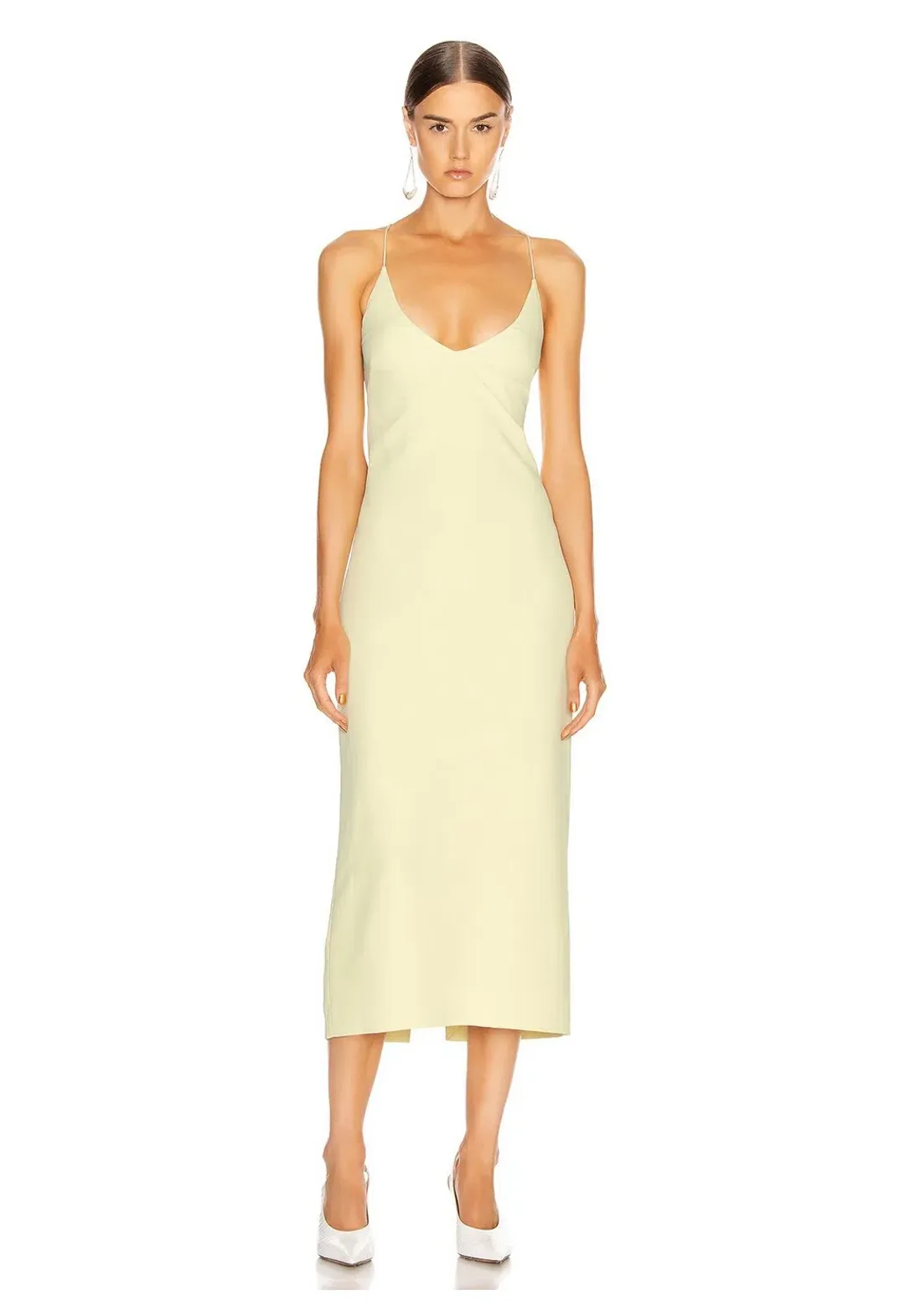 Dion Lee Floating Coil Slip Dress Yellow Size 8 for rent on The Volte - main image